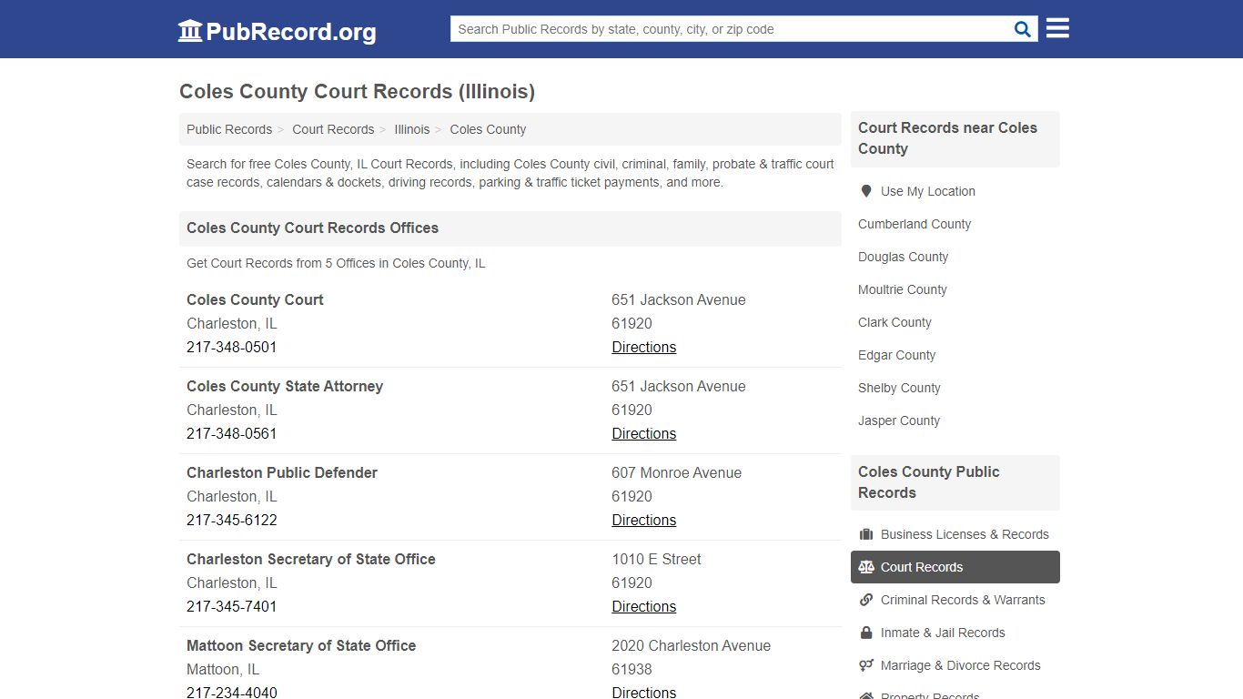 Free Coles County Court Records (Illinois Court Records)